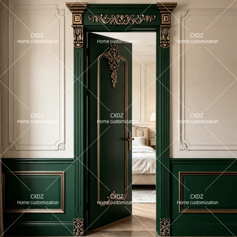 Interior Design White And Wood - Puerta de Dormitorio de Madera Maciza