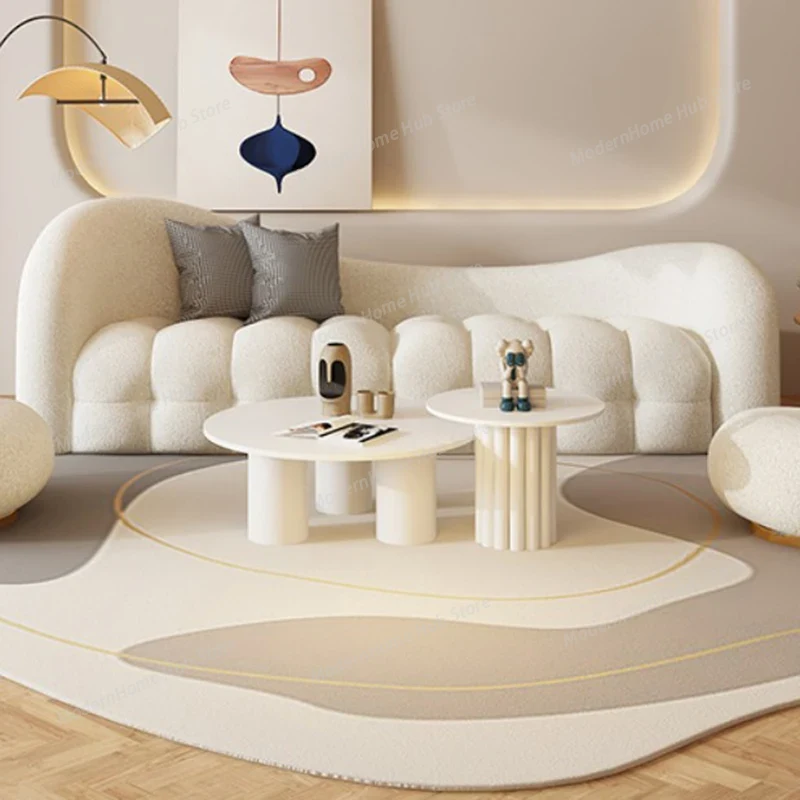 Interior Design White And Wood - Sofás Blancos Crema para Sala de