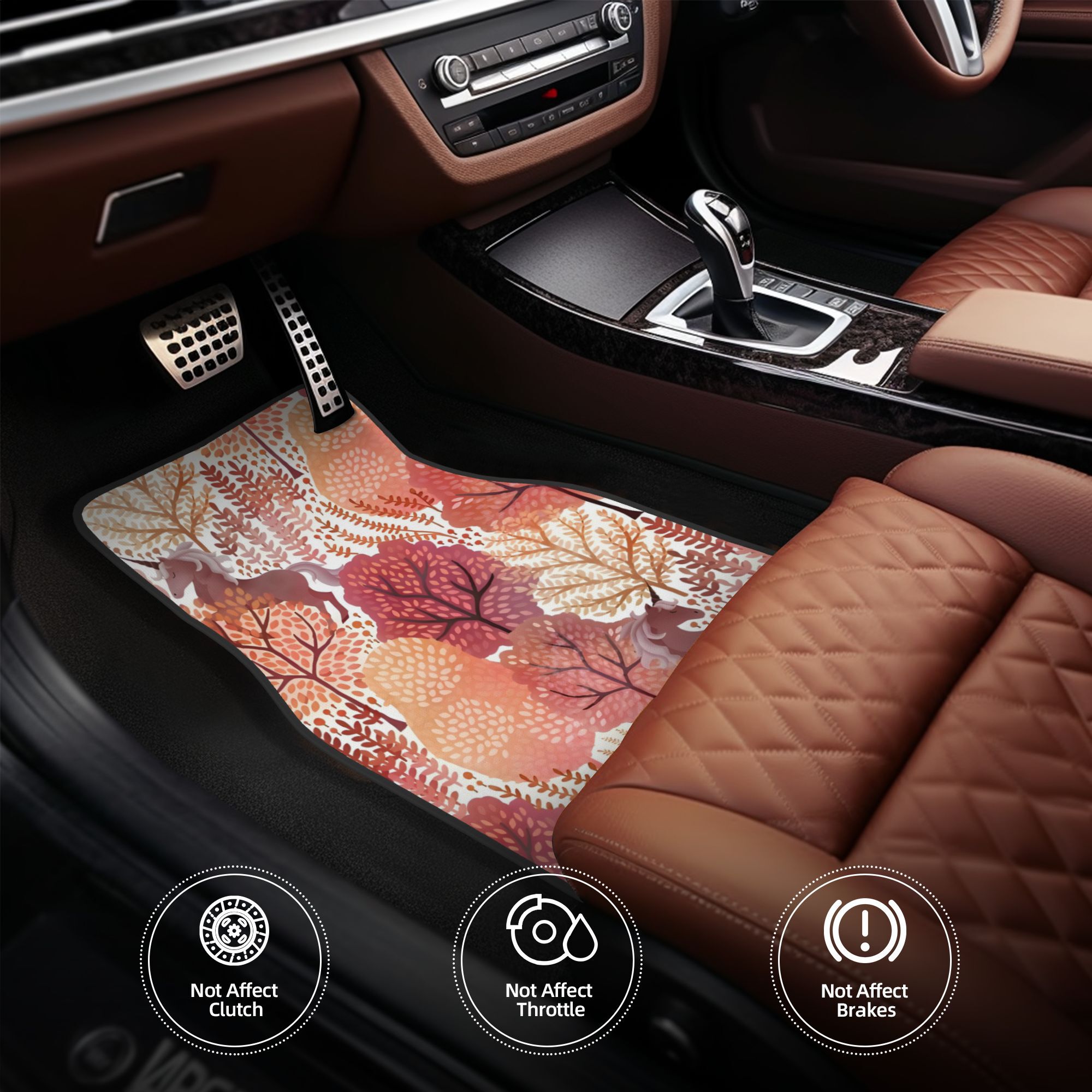 Interior Design Illustration - Juego de 4 Alfombrillas para Auto