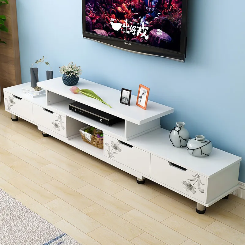 Interior Design White And Wood - Mueble de TV Moderno Blanco para