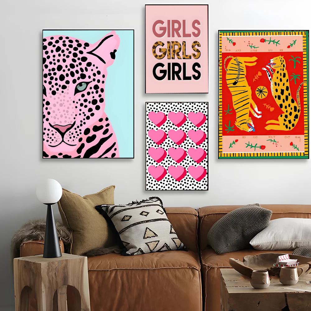 Póster colorido de leopardo sa - Interior Design Poster reseña y precio