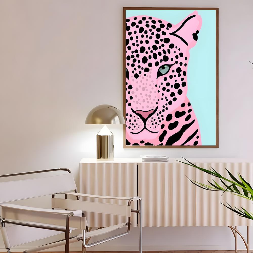 Póster colorido de leopardo sa - Interior Design Poster reseña y precio