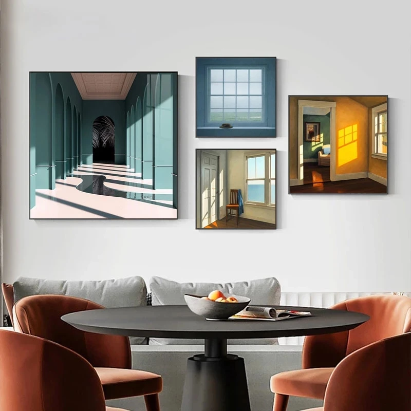 Pintura en lienzo de paisaje e - Interior Design Poster reseña y precio