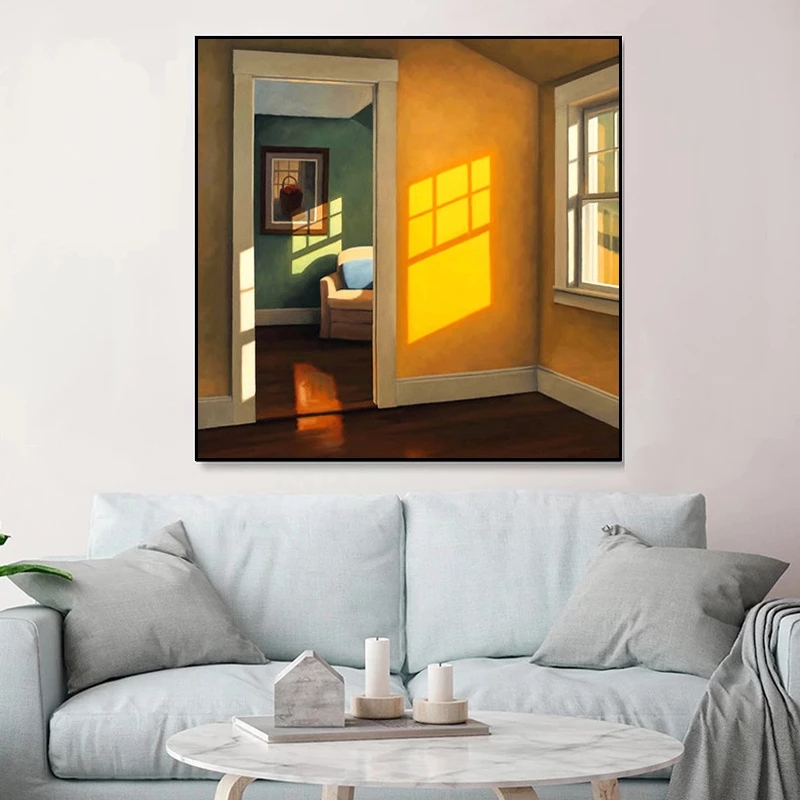 Pintura en lienzo de paisaje e - Interior Design Poster reseña y precio