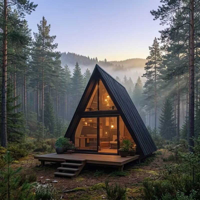 Cabaña Vacacional Triangular P - Engineering And Interior Design reseña y precio