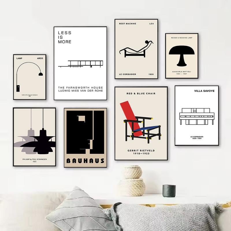 Póster clásico de diseño Bauha - Interior Design Poster reseña y precio