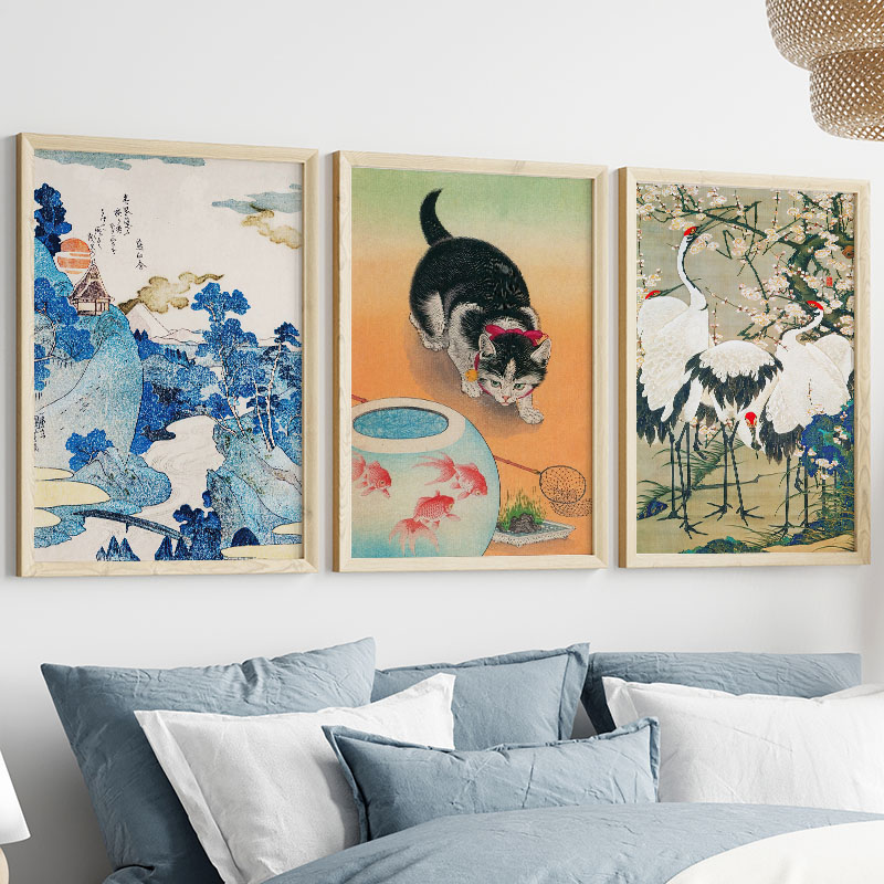Pintura en lienzo japonesa Kat - Interior Design Poster reseña y precio