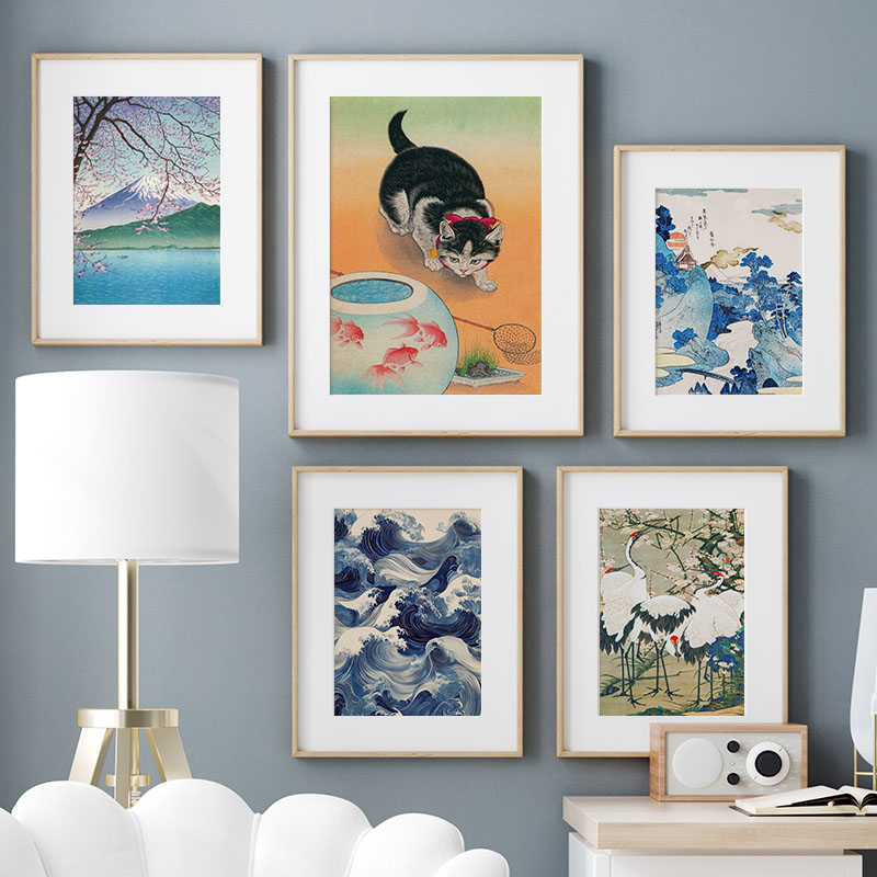 Pintura en lienzo japonesa Kat - Interior Design Poster reseña y precio